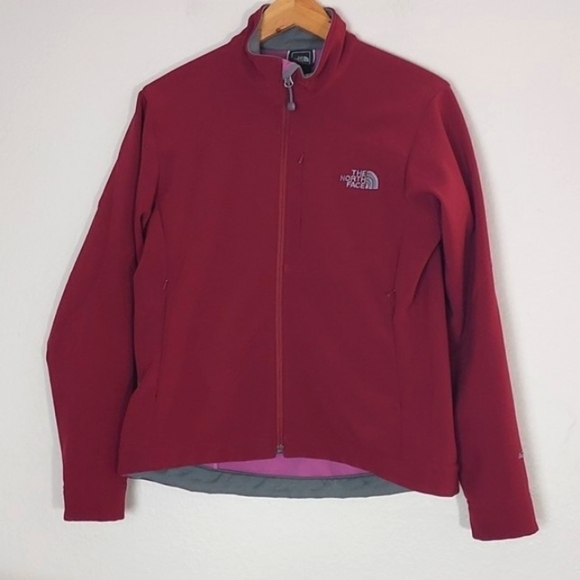 The North Face Windwall Apex Jacket Women's Softshell Fleece Lined Berry Medium - Picture 1 of 14